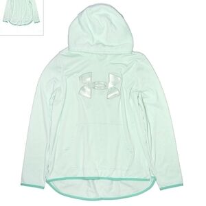 Under Armour Light Teal Glitter Hoodie Hooded Swearshirt Girl's Youth XL Loose